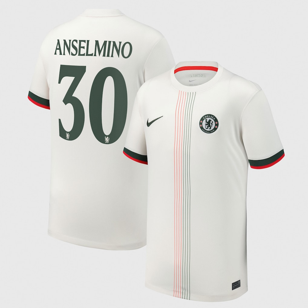 Chelsea FC chelsea cup nike away stadium shirt 2025-26 – youth with anselmino 30 printing Clothing - Buy Authentic Football Shirts UK