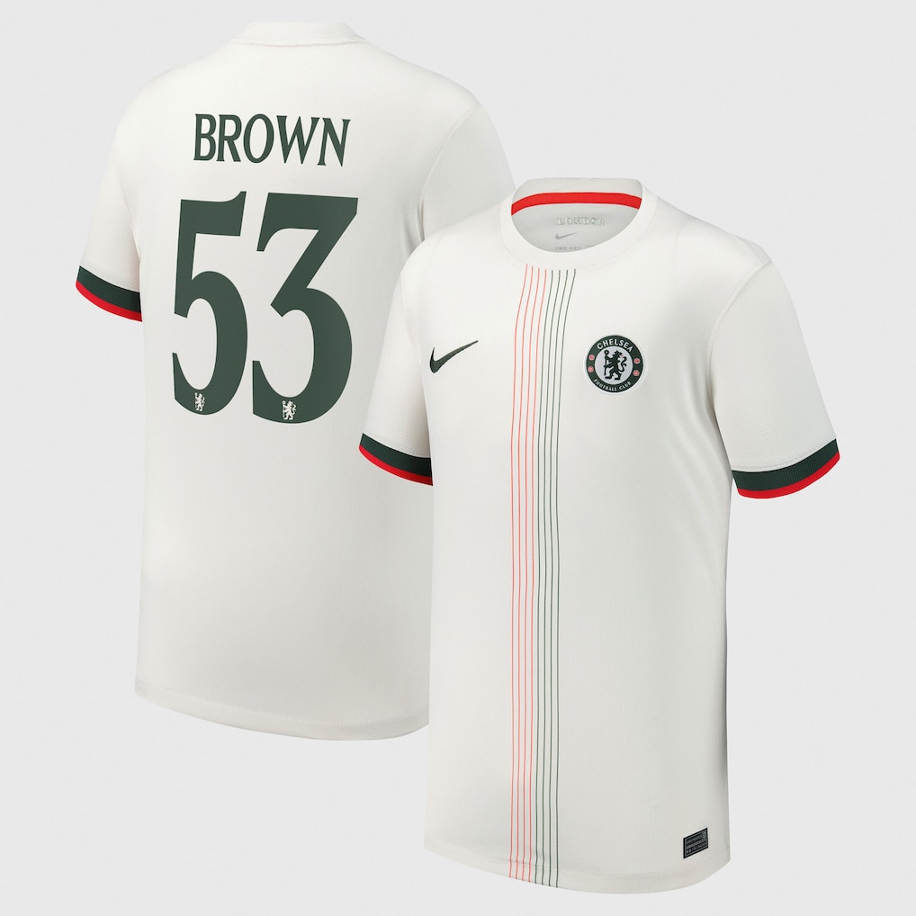 Chelsea FC chelsea cup nike away stadium shirt 2025-26 – youth with brown 53 printing Clothing - Buy Authentic Football Shirts UK