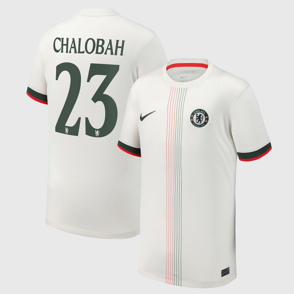 Chelsea FC chelsea cup nike away stadium shirt 2025-26 – youth with chalobah 23 printing Clothing - Buy Authentic Football Shirts UK