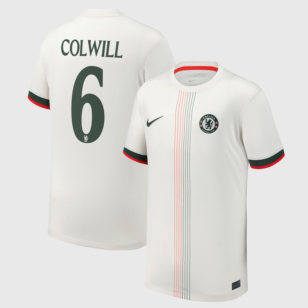Chelsea FC chelsea cup nike away stadium shirt 2025-26 – youth with colwill 6 printing Clothing - Buy Authentic Football Shirts UK