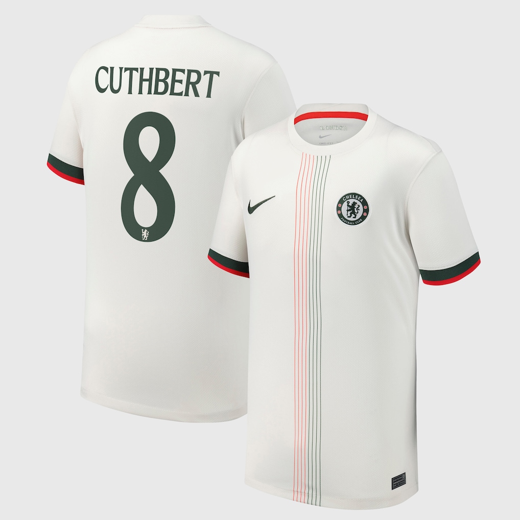 Chelsea FC chelsea cup nike away stadium shirt 2025-26 – youth with cuthbert 8 printing Clothing - Buy Authentic Football Shirts UK